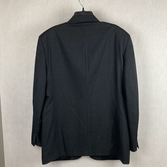 Stafford Suit Coat Jacket Blazer Size 44L Charcoal Gray Two Button - Picture 4 of 13